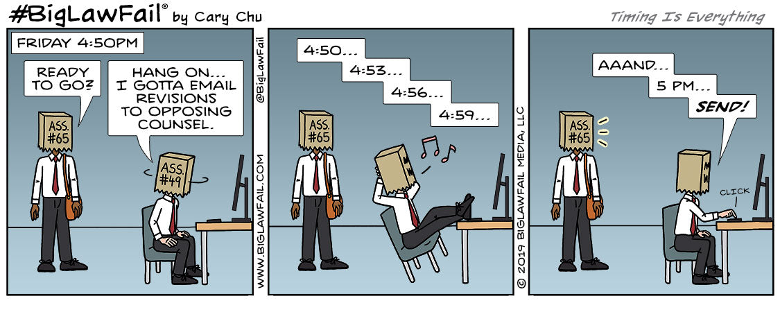 BigLawFail Comics Timing Is Everything