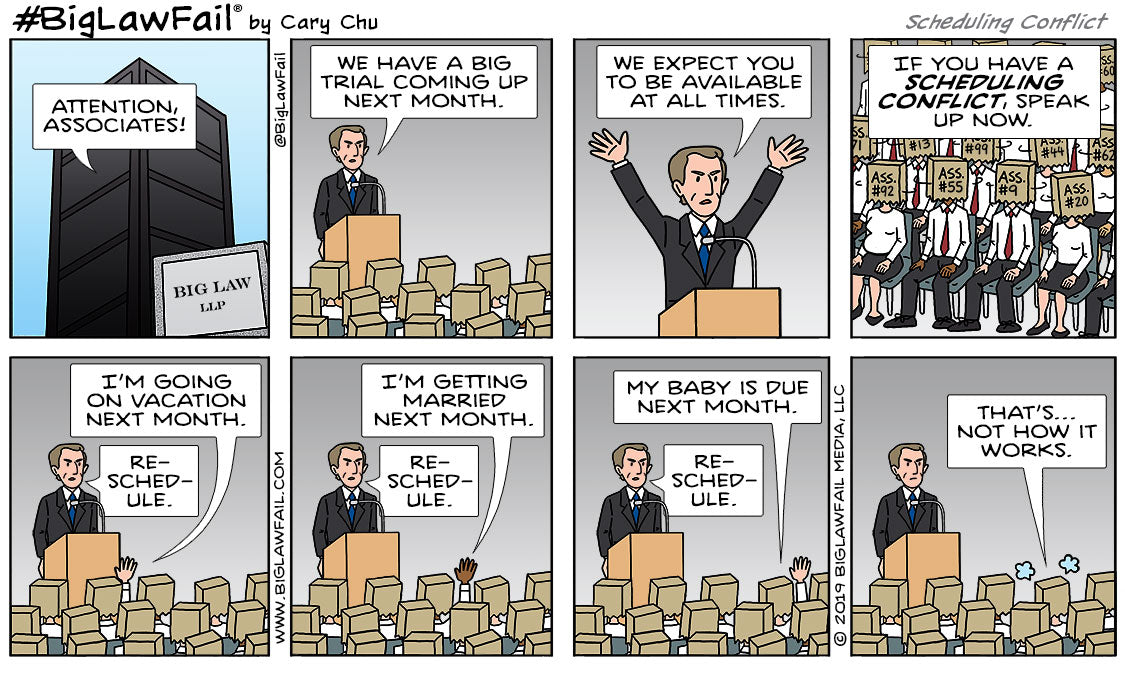 BigLawFail Comics Scheduling Conflict