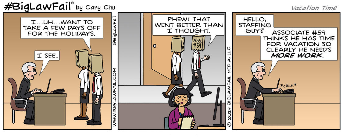 BigLawFail Comics Vacation Time